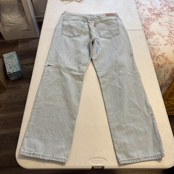 Levi Strauss low pro straight blue washed denim jeans women size 31 - Picture 4 of 7